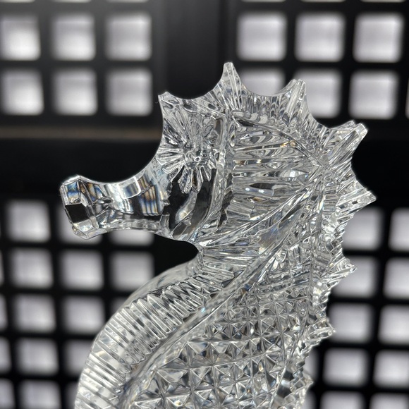 🤍 Waterford Crystal Seahorse Figurine 7" Vintage Retired Ireland Collectible 🤍 - Picture 6 of 16